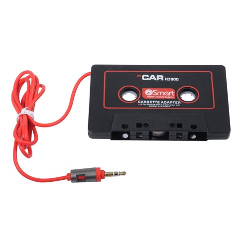 Adaptateur cassette de voiture en fer pour voiture (smartphone/lecteur  MP3/CD/tablettes sur autoradio, bande avec prise jack 3,5 mm) Noir :  : High-Tech