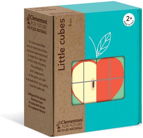 Clementoni puzzle Little Cubesde fruits en bloc 6-pièces