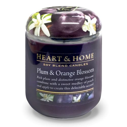 Jarre Bougie à la cire de soja Prune Fleur d'oranger