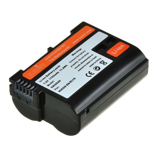 Jupio - Batterie - Li-Ion - 1650 mAh - pour Nikon D600, D610, D7000, D7100, D7200, D750, D7500, D800, D800E, D810, D810A, Z 6II, Z7; 1