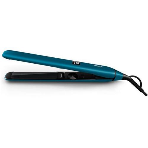 Fer à lisser avec cordon rotatif couleur turquoise - Lisseur pour cheveux