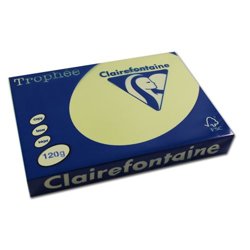 Ramette de papier 250 feuilles A4 - CLAIREFONTAINE - 120 g - Canari