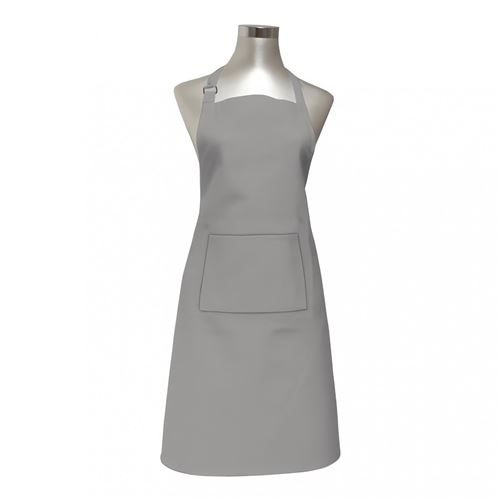 Tablier de cuisine en coton 60x84 cm PANAMA gris clair, par Soleil d'ocre