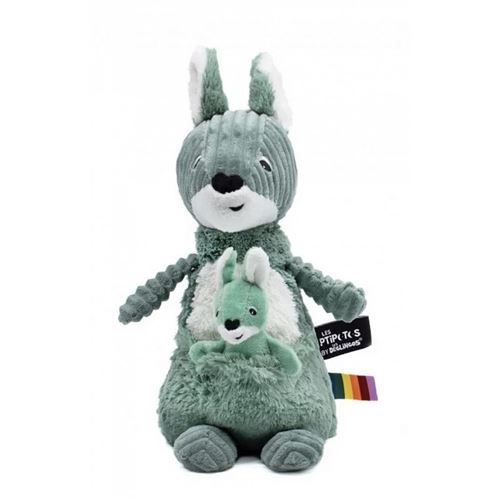 Non Communiqué Multicolore Peluche Ptipotos-Kangourou Maman Bebe Vert