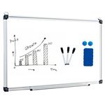 Tableau Blanc - Tableau Blanc Magnétique 2 En 1 - Agenda Semainier Tableau Blanc Suspendu Satisfaction Garantie 100 60 90 Cm Cadre Bois - 4