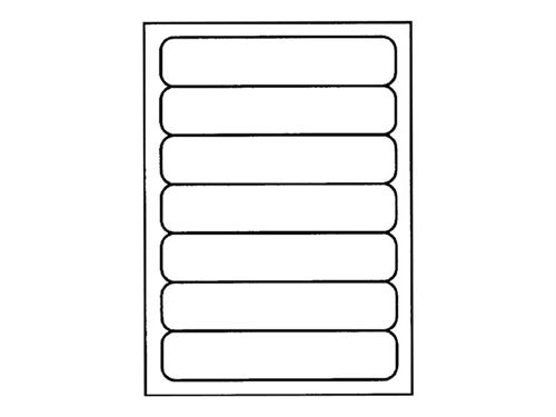 APLI PAPER - Auto-adhésif - blanc - 190 x 38 mm 175 étiquette(s) (25 feuille(s) x 7) étiquettes permanentes