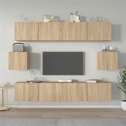 Non Communiqué Marron Vidaxl Ensemble De Meubles Tv 6 Pcs Chêne Sonoma Bois D'ingénierie3114360
