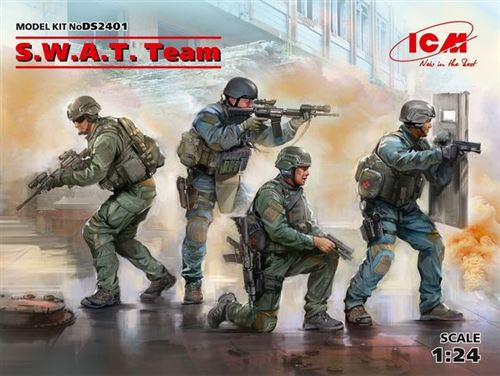 S.w.a.t. Team (4 Figures) - 1:24e - Icm