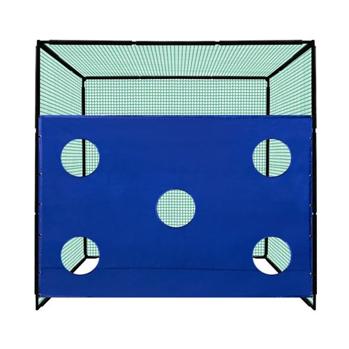 Non Communiqué Vert Cage Avec Filet & Cible Multitrous Entrainement Swing Au Golf - 3M X 3M
