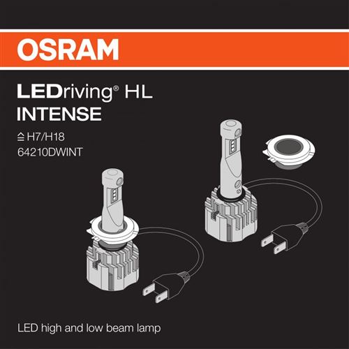2 Ampoules LED Osram H4 - Équipement auto