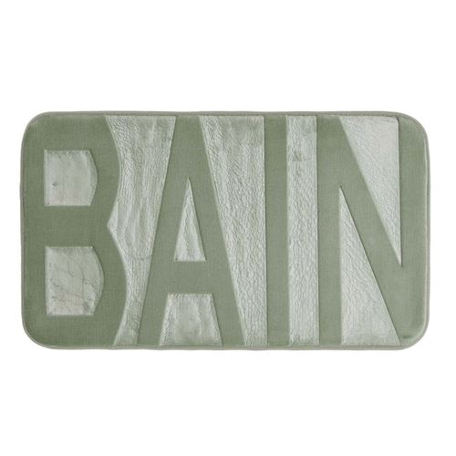 Non Communiqué Vert Tapis De Bain Microfibre "Relief" 45X75cm Sauge