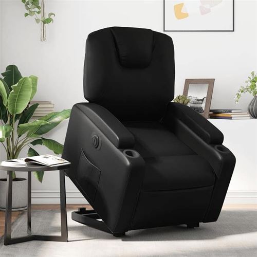 Vidaxl Noir Fauteuil Inclinable Électrique - Similicuir - Image 3