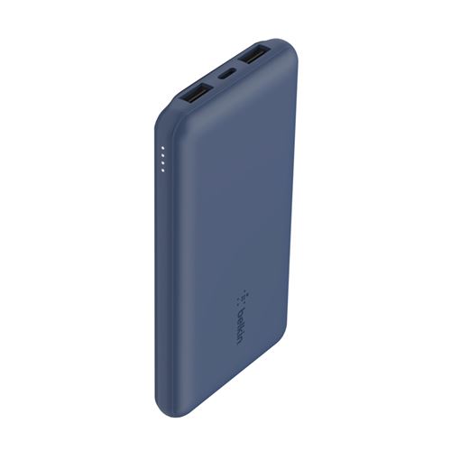 Belkin BOOST CHARGE - Banque d'alimentation - 10000 mAh - 18 Watt - 3 connecteurs de sortie (2 x USB, USB-C) - bleu