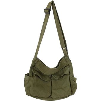 Sac Bandoulière Toile Vintage XFLYP - Sac Multifonction Homme - 30x25x9cm - Idée Cadeau