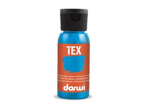 Darwi Tex - Peinture - peinture à base d'eau - bleu turquoise - semi-transparent - 50 ml