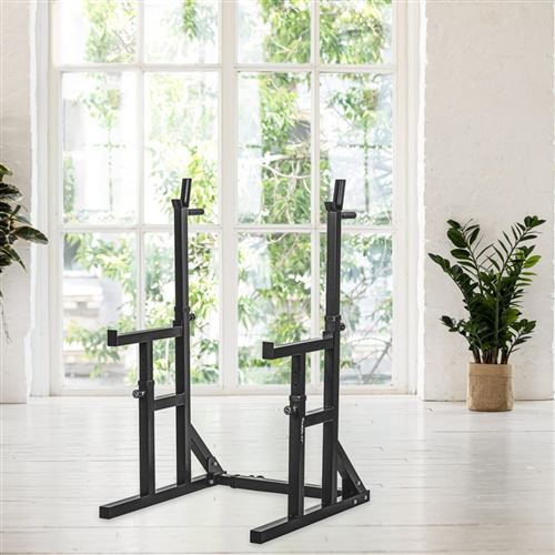 Support de squat rack de squat réglable en hauteur largeur support  musculation