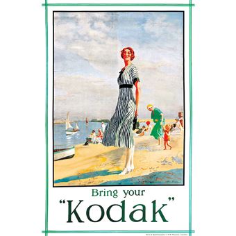 Fabulous Poster Kodak photo vintage retro mer plage (30 cm x 46 cm) - 1
