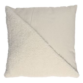 Coussin Déco "Bouclette" 40x40cm Beige - 1