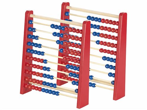 Playtastic : 2 bouliers en bois bleu et rouge à 100 boules
