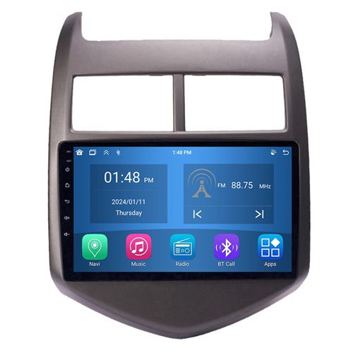 Autoradio RoverOne® Bluetooth CarPlay Android Auto Navigation 4Go RAM 64Go ROM pour Chevrolet Aveo 2 2011-2015