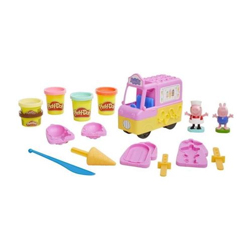 Play-Doh Peppa Pig Et Le Camion De Glaces, Avec Peppa, George Et 5 Pots De Pate A Modeler Des 3 Ans