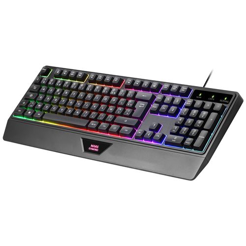 Mars gaming MCP124 Combo Gaming 3en1, Teclado Ergonómico H-Mech LED RGB, Ratón RGB 3200DPI Switches HUANO, Alfombrilla Nanotextil 360x260mm, Compatibilidad Multiplataforma, Combo PC Negro o Blanco con
