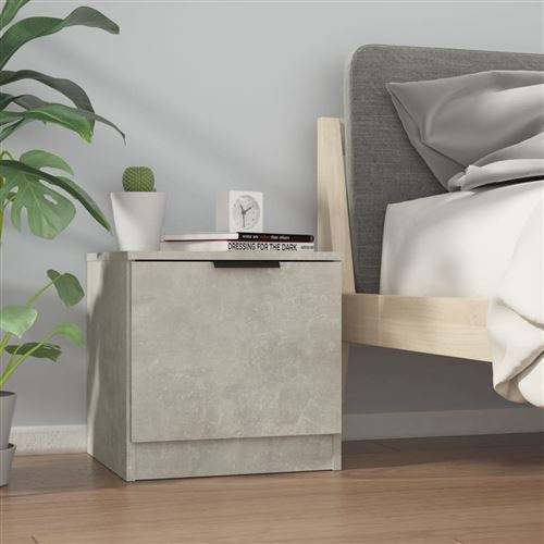 VIDAXL - Table de chevet - 40x39x40 cm - Gris - Image 3