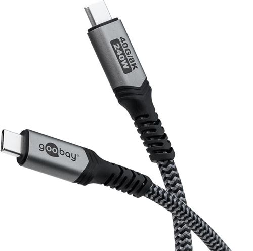 Non Communiqué Goobay Câble Textile Usb4 Type C (M/M)
