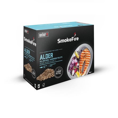 Pellets de bois Aulne pour barbecue Weber Smokefire - 8kg