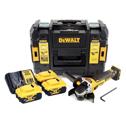 Dewalt Dcg405p3 Meuleuse D'angle Sans Fil 125 Mm 18V Brushless + 3X Batteries 5,0 Ah + Chargeur + Coffret Tstak - Image 3