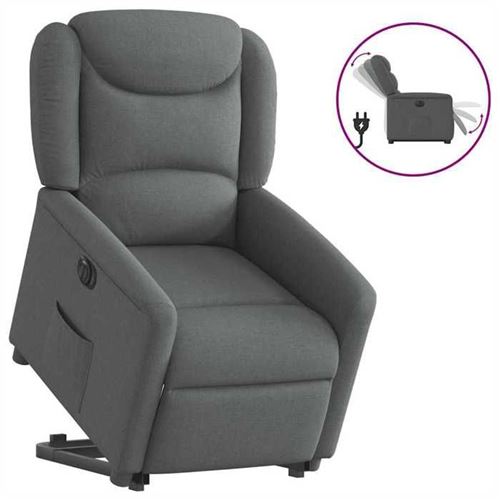 Non Communiqué Gris Vidaxl Stoel Électrique Réglable Tissu Foncé