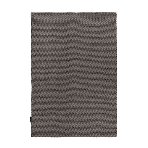 Tapis en Laine Tissé à la Main "Robbie" Gris 80 x 150 cm