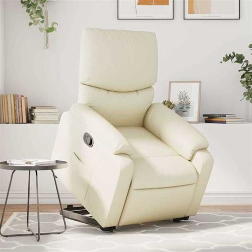 Non Communiqué Beige Vidaxl Fauteuil De Massage, Relaxation Similicuir Crème