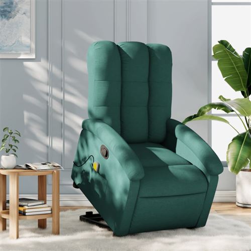 Non Communiqué Vert Vidaxl Fauteuil De Massage, Relaxation Tissu Foncé