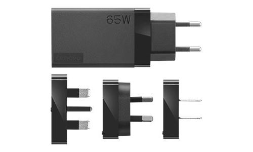 Lenovo 65W USB-C Travel Adapter - Adaptateur secteur - CA 100-240 V - 65 Watt - noir - pour Flex 7 14; IdeaPad 3 Chrome 14M836; ThinkPad E14 Gen 3; X1 Fold 16 Gen 1; Z13 Gen 1