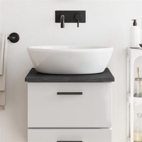 VIDAXL - Plan de travail de salle de bain - 40x60x2 cm - Gris - Image 2