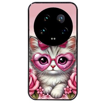 Coque noire Taperso pour Xiaomi 14 ULTRA avec motif chat lunettes - 1