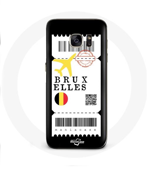 Coque pour Samsung Galaxy S6 Billet d'avion Bruxelles Belgique Maniacase