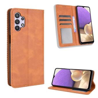Coque pour Samsung Galaxy A13 4G Etui PU avec Porte Cartes Portefeuille Magnétique ZURSANA Marron - 1