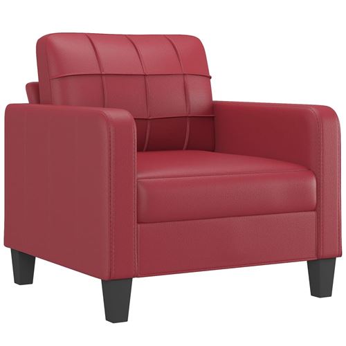 Non Communiqué Rouge Fauteuil Vidaxl En Similicuir Bordeaux 60 Cm