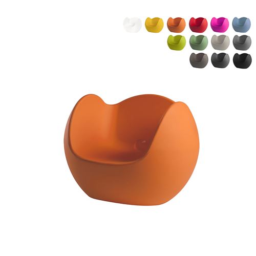 Chaise Fauteuil à Bascule Design Moderne Pour Bar Jardin Intérieur Extérieur Blos Couleur: Orange
