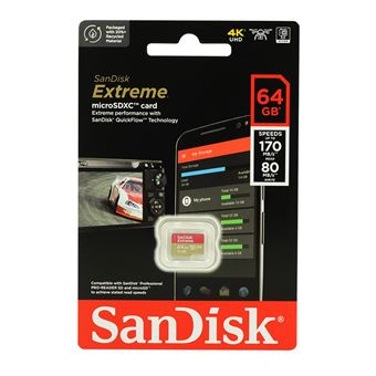 CARTE SD CARD 64 GO SANDISK, Accessoires et objets connectés
