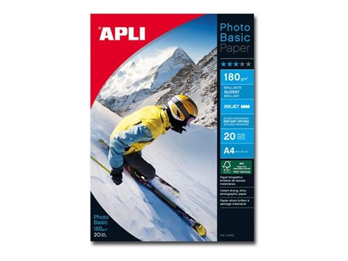APLI PAPER - Brillant - brillant, blanc brillant - A4 (210 x 297 mm) - 170 g/m² - 10 feuille(s) papier