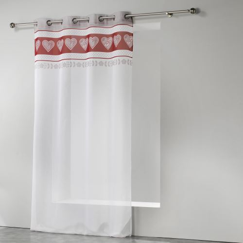 Panneau a oeillets 140 x 260 cm voile imprime transfert eline Rouge