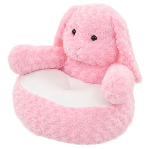 vidaXL Lapin en peluche Rose