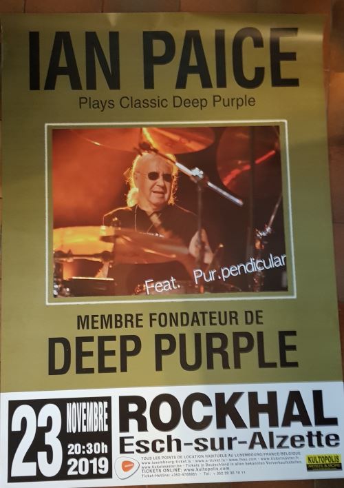 Ian Paice / DEEP PURPLE - 2019 tour - AFFICHE État correct - N/A reconditionné disponible sur Fnac