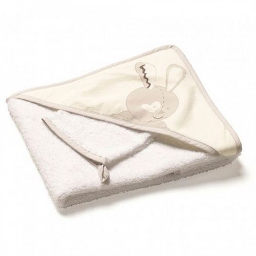 Cape de bain et gant Au dodo petit lapin