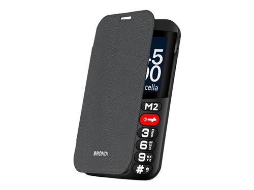 Brondi Amico Chic - Mobiele telefoon - dual-SIM - microSD slot - 320 x 240 pixels - 1,3 MP - zwart