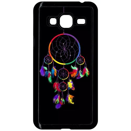 Coque Samsung Galaxy J3 Attrape Rve Arc En Ciel Fond Noir
