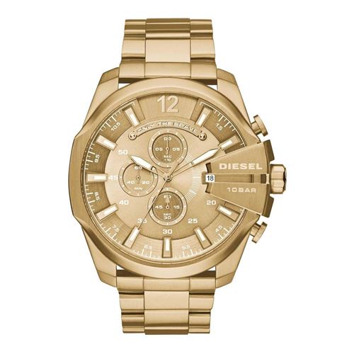 Montre Homme Diesel Mega Chief bracelet doré DZ4360